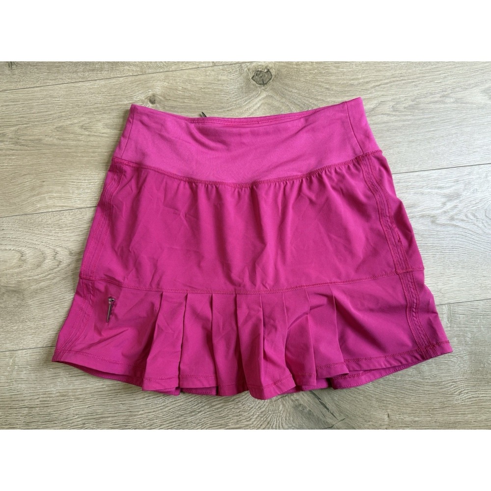 EUC Womens Flir Tee Pink Athletic Pleated Golf Skort Made In USA Pockets size S
